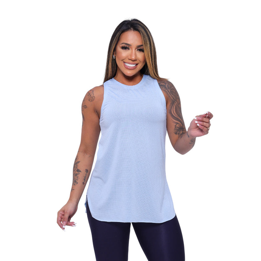 Regata Feminina Fitness Basica Tapa Bumbum Soltinha Academia Crossfit Corrida Malhar Treino